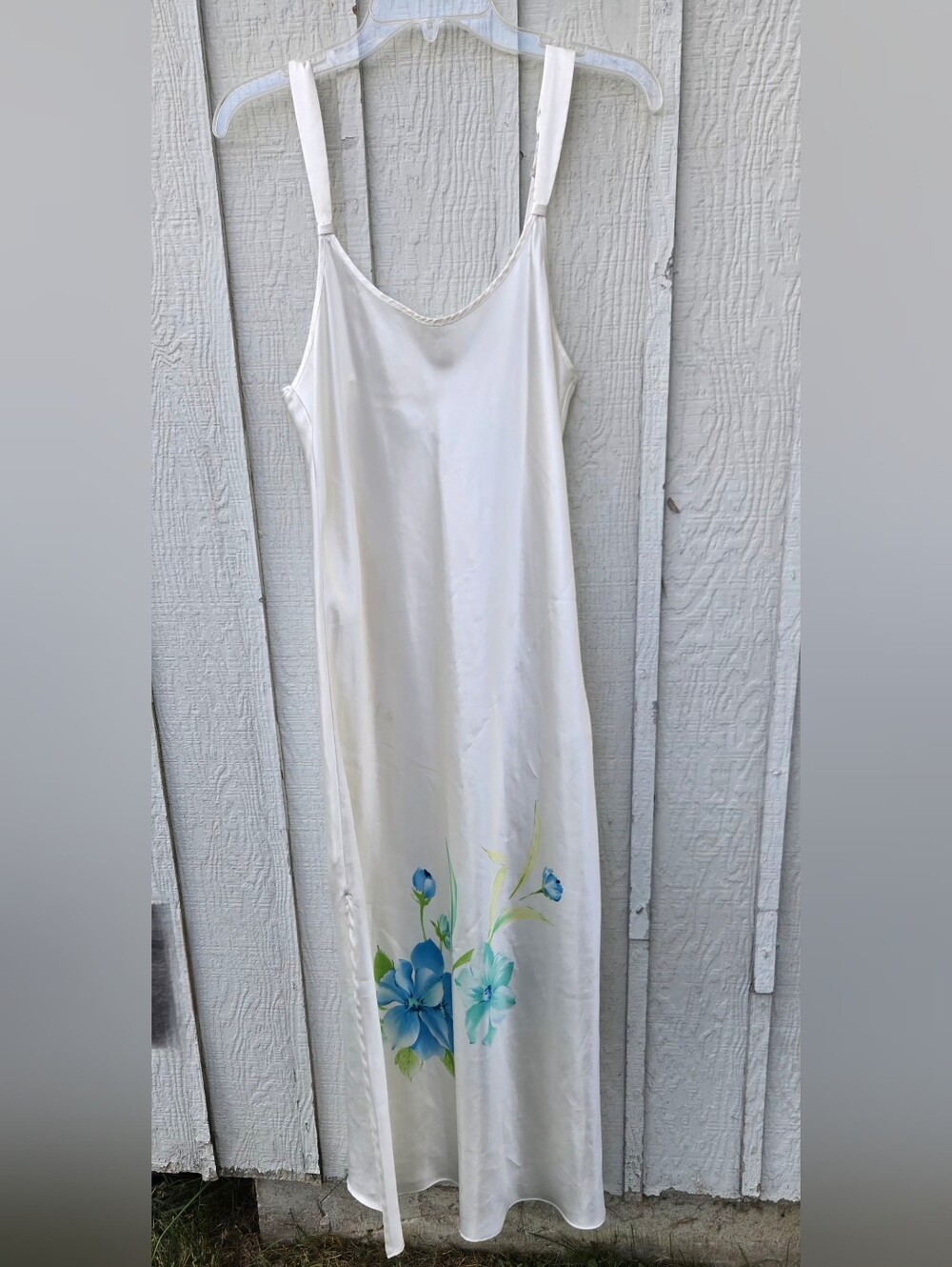 ​Vintage Morgan Taylor Floral Satin Chemise Nightgown Small